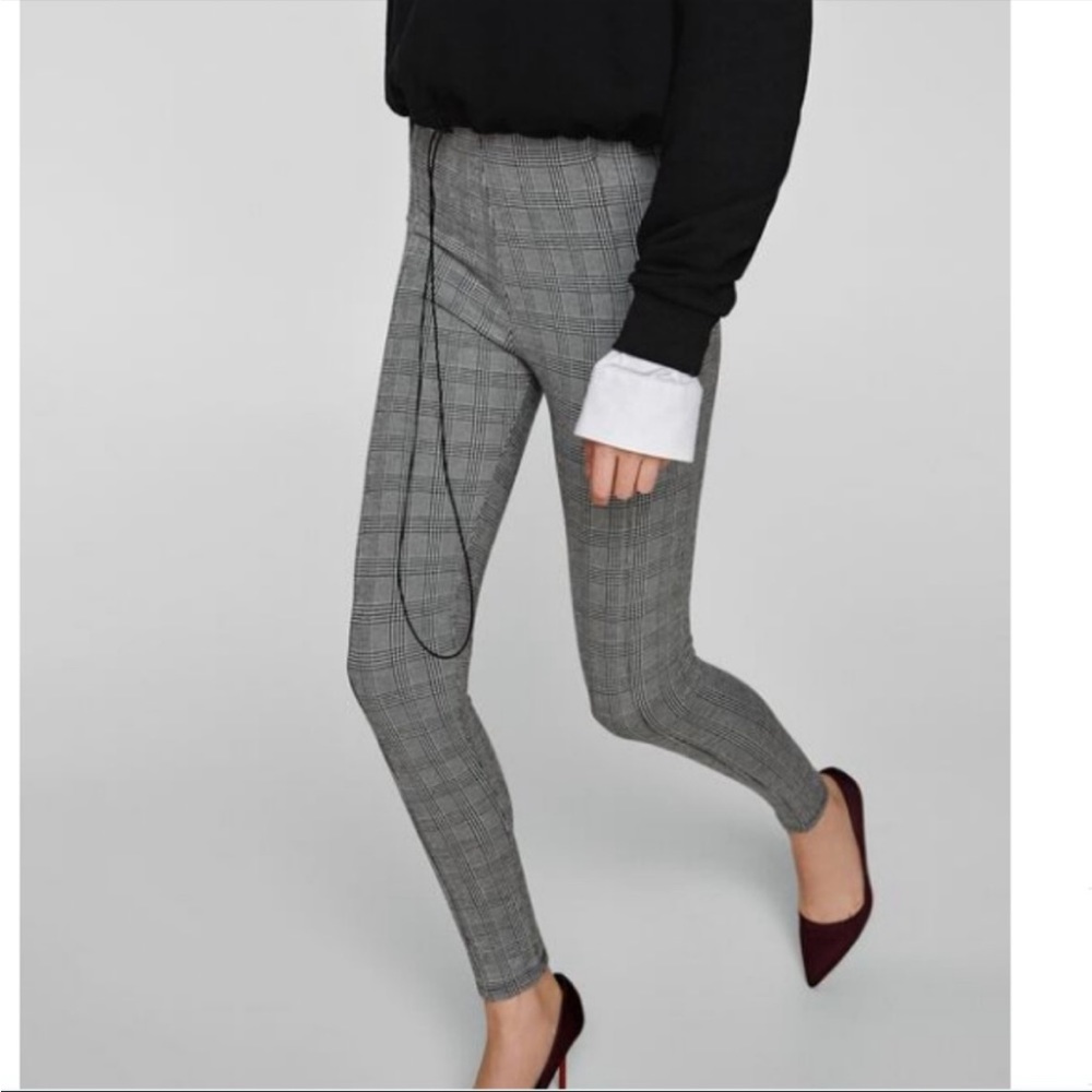 Zara plaid leggings size medium - Picture 4 of 14
